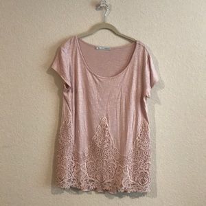 Beautiful lace lined shirt